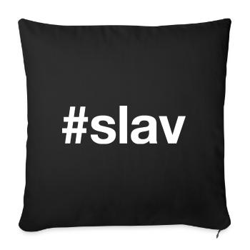 SLAV Hashtag - Sofakissenbezug 45 x 45 cm - Schwarz - Vorne