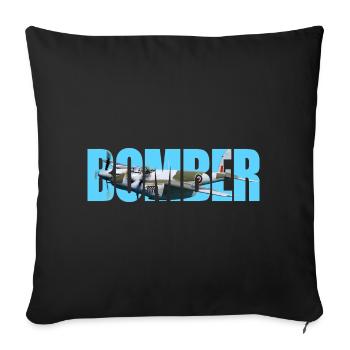 Blouson aviateur DH.98 Mosquito - Housse de coussin décorative 45 x 45 cm - noir - Devant