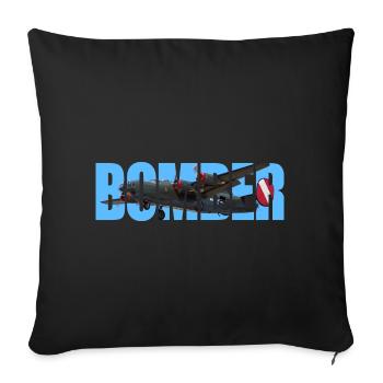 bombardier B-24 Liberator - Housse de coussin décorative 45 x 45 cm - noir - Devant