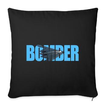 bombardier B-2 Spirit - Housse de coussin décorative 45 x 45 cm - noir - Devant
