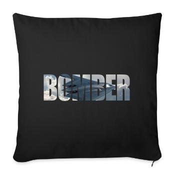 bombardier B-2 Spirit - Housse de coussin décorative 45 x 45 cm - noir - Devant