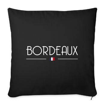 Bordeaux - Sofakissenbezug 45 x 45 cm - Schwarz - Vorne