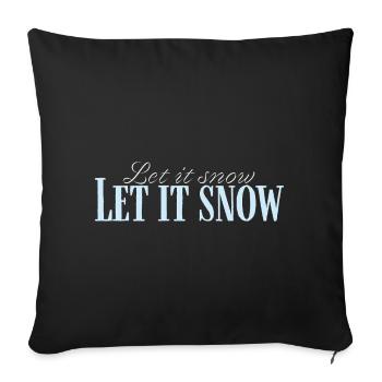 Let It Snow Script Bleu Glacé - Housse de coussin décorative 45 x 45 cm - noir - Devant