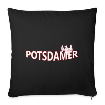 POTSDAMer - Sofa pillowcase 17,3'' x 17,3'' (45 x 45 cm) - black - Front