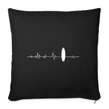 Planche de surf Surfer - Housse de coussin décorative 45 x 45 cm - noir - Devant