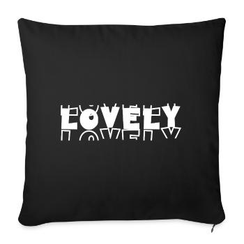 Lovely Vibes - Sofa pillowcase 17,3'' x 17,3'' (45 x 45 cm) - black - Front