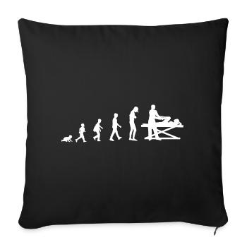 Development into a physiotherapist - Sofa pillowcase 17,3'' x 17,3'' (45 x 45 cm) - black - Front