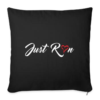 Just Run - Sofa pillowcase 17,3'' x 17,3'' (45 x 45 cm) - black - Front