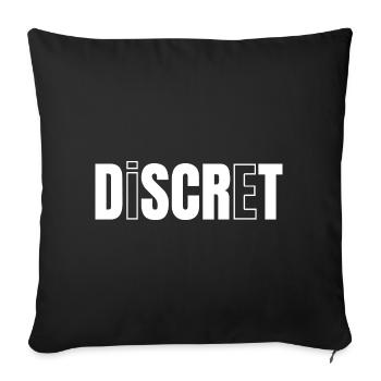 DISKRET! - Sofakissenbezug 45 x 45 cm - Schwarz - Vorne