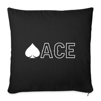 Spades of Spades Playing Card Card Game - Sofa pillowcase 17,3'' x 17,3'' (45 x 45 cm) - black - Front