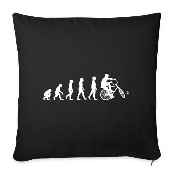 Cyclisme, Cyclball, Cyclisme en salle, Évolution - Housse de coussin décorative 45 x 45 cm - noir - Devant