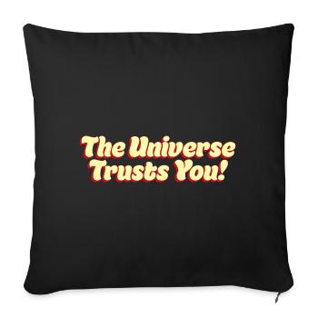 L’univers te fait confiance - Housse de coussin décorative 45 x 45 cm - noir - Devant
