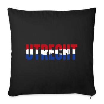 Utrecht Niederlande - Sofakissenbezug 45 x 45 cm - Schwarz - Vorne