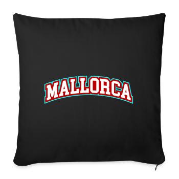 Mallorca lettering - Sofa pillowcase 17,3'' x 17,3'' (45 x 45 cm) - black - Front