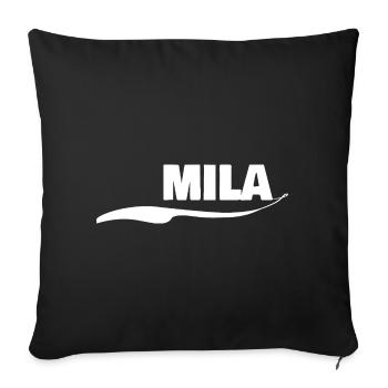 Mila als Geschenk - Sofakissenbezug 45 x 45 cm - Schwarz - Vorne