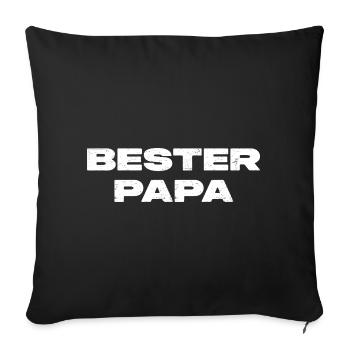 Bester Papa - Sofakissenbezug 45 x 45 cm - Schwarz - Vorne
