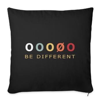 Ø Be Different Denmark Pride Norway Retro - Sofa pillowcase 17,3'' x 17,3'' (45 x 45 cm) - black - Front