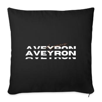 Aveyron Ajamais T-Shirt Cadeau Humour - Sofa pillowcase 17,3'' x 17,3'' (45 x 45 cm) - black - Front