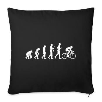 Evolution zum Radfahrer - Sofakissenbezug 45 x 45 cm - Schwarz - Vorne