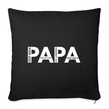 PAPA - Sofa pillowcase 17,3'' x 17,3'' (45 x 45 cm) - black - Front