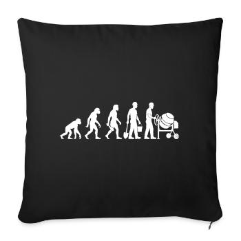 Ouvrier du bâtiment Maçon Artisan sur chantier Maçon - Housse de coussin décorative 45 x 45 cm - noir - Devant