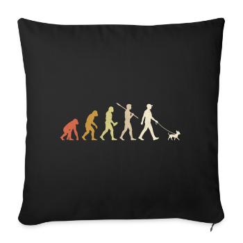 Chihuahua Evolution Funny Chihuahua Dog Gift - Sofa pillowcase 17,3'' x 17,3'' (45 x 45 cm) - black - Front