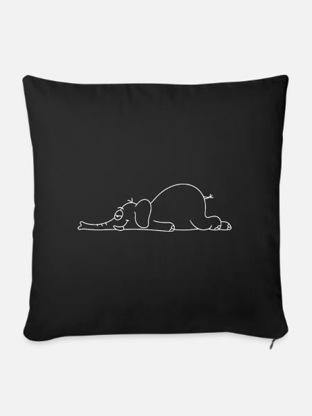 Elefant - Sofakissenbezug 45 x 45 cm - Schwarz