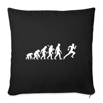 Jogger Evolution for Runners Running - Sofa pillowcase 17,3'' x 17,3'' (45 x 45 cm) - black - Front