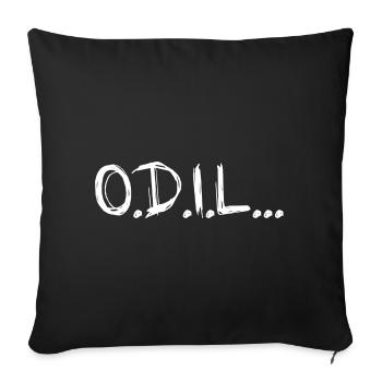 O.D.I.L - Housse de coussin décorative 45 x 45 cm - noir - Devant