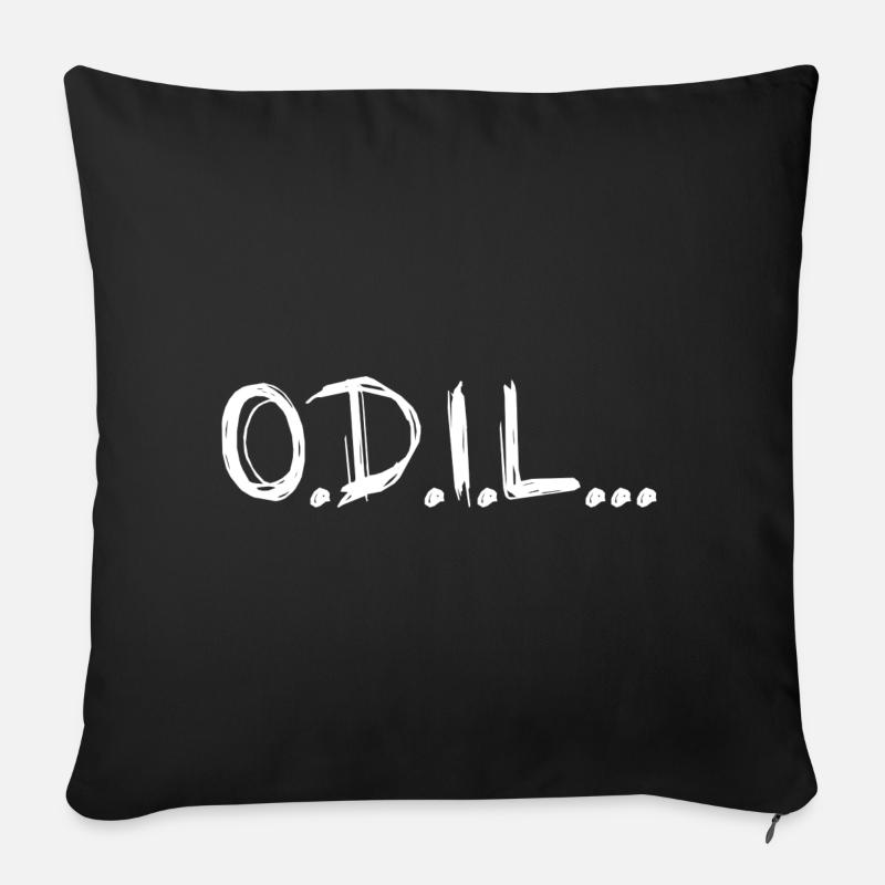O.D.I.L - Housse de coussin décorative 45 x 45 cm - noir
