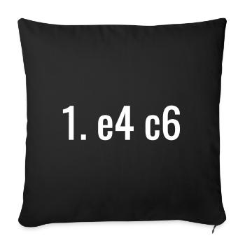 Caro Kann Game Opening Gift - Sofa pillowcase 17,3'' x 17,3'' (45 x 45 cm) - black - Front