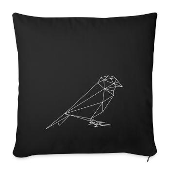Formes d'oiseau hipster géométrique - Housse de coussin décorative 45 x 45 cm - noir - Devant