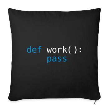 Python pass work - Sofa pillowcase 17,3'' x 17,3'' (45 x 45 cm) - black - Front