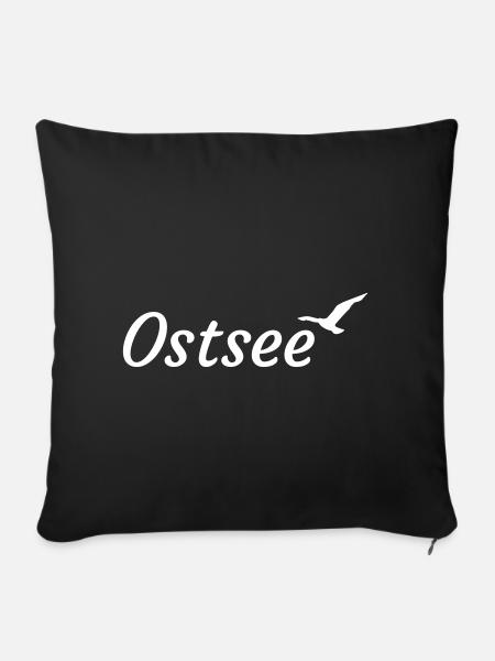Ostsee - Sofakissenbezug 45 x 45 cm - Schwarz