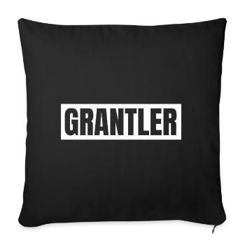 GRANTLER Bayrischer Ausdruck Lebensart - Sofakissenbezug 45 x 45 cm - Schwarz - Vorne