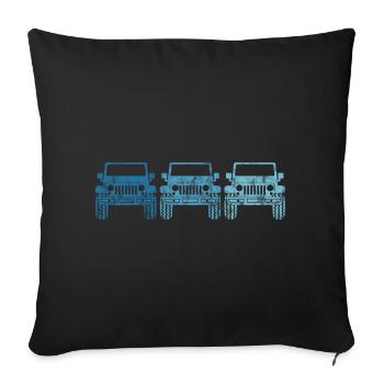 Véhicule tout-terrain Offroad 4wd AWD 4x4 4wheeler cadeau - Housse de coussin décorative 45 x 45 cm - noir - Devant
