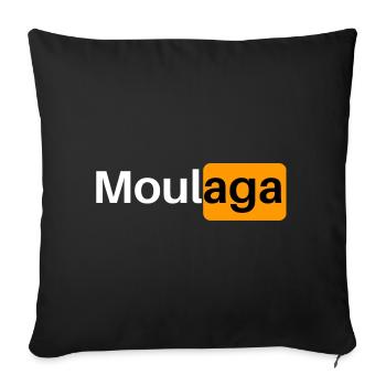 Logo Porn - Moulaga - Humor - Sofa pillowcase 17,3'' x 17,3'' (45 x 45 cm) - black - Front