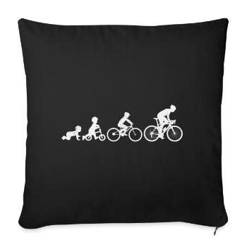 Cyclist Evolution Cyclist Bicycle Biker - Sofa pillowcase 17,3'' x 17,3'' (45 x 45 cm) - black - Front