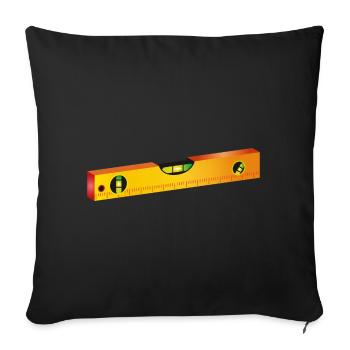 Water scales, straightening scales or mason's scales - Sofa pillowcase 17,3'' x 17,3'' (45 x 45 cm) - black - Front