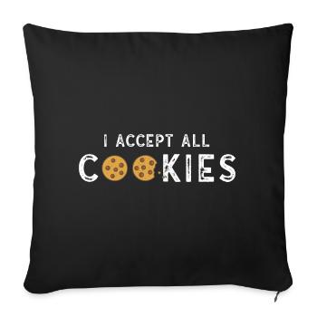 I accept all cookies - Sofakissenbezug 45 x 45 cm - Schwarz - Vorne