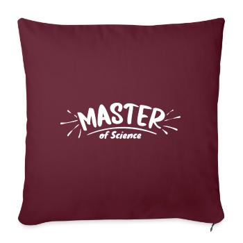 Master of Science, degree in university studies - Sofa pillowcase 17,3'' x 17,3'' (45 x 45 cm) - burgundy - Front