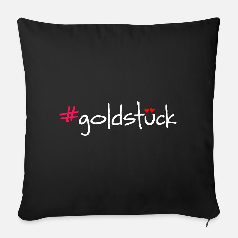 #goldstück - Sofakissenbezug 45 x 45 cm - Schwarz