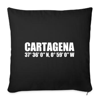 Coordonnées de Carthagène - Housse de coussin décorative 45 x 45 cm - noir - Devant