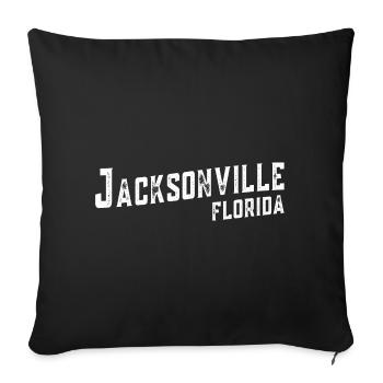 Jacksonville, Floride - Housse de coussin décorative 45 x 45 cm - noir - Devant