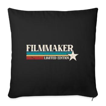 Filmmaker - Sofa pillowcase 17,3'' x 17,3'' (45 x 45 cm) - black - Front