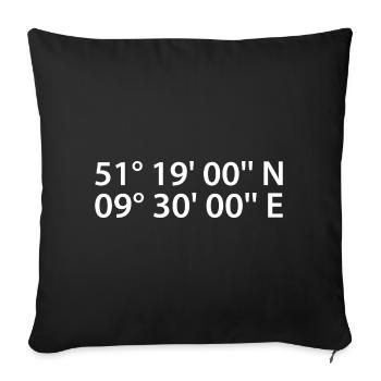 Coordonnées de Kassel - Housse de coussin décorative 45 x 45 cm - noir - Devant