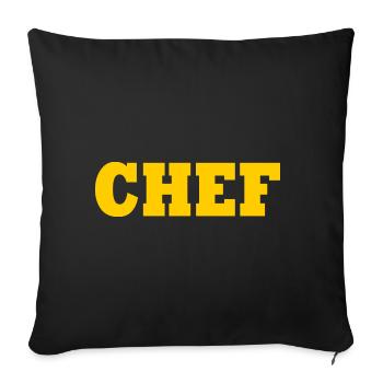 Chef - Sofakissenbezug 45 x 45 cm - Schwarz - Vorne