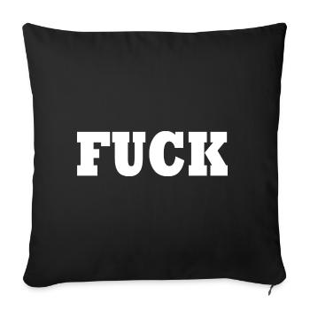 Fuck - Housse de coussin décorative 45 x 45 cm - noir - Devant