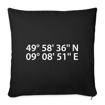Aschaffenburg coordinates - Sofa pillowcase 17,3'' x 17,3'' (45 x 45 cm) - black - Front