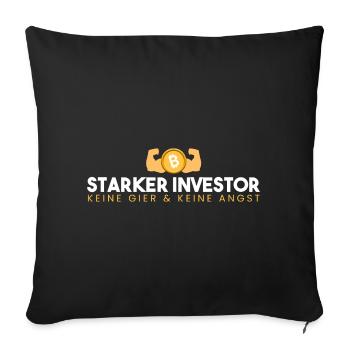 starker Investor - Sofakissenbezug 45 x 45 cm - Schwarz - Vorne